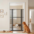 Charger l'image dans la visionneuse de la galerie, 63" Extra Tall Pet Gate for Cats and Dogs, 30-41" Wide Adjustable Pressure Mounted Baby Gate for Doorways, Hallways, Stairs, Includes 2 Extensions, No Drilling, Auto Close