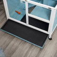 Load image into Gallery viewer, PawHut Rabbit Hutch with Wheels, Desk and Side Table Sized, Wooden Rabbit Cage, Waterproof Small Bunny Cage with Removable Tray, Openable Roof, for Indoor & Outdoor, Light Blue