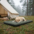 Load image into Gallery viewer, Waterproof Dog Bed, Foldable Pet Bed with Anti-Slip Bottom, Oxford Fabric, Machine Washable, Scratch Resistant Outdoor for Large Dogs and Cats, 130L x 85W x 7H cm, Green