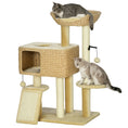 Load image into Gallery viewer, 95cm Cat Tree for Indoor Cats, Cat Tower with Scratching Posts, Ramp, Condo, Toy Balls, Platform, Bed, Ramp - Beige