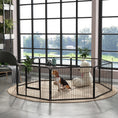 Load image into Gallery viewer, Dog Playpen, Wide 31.5"W Heavy-Duty Metal Puppy Play Pen, Pet Exercise Fences for Outside and Indoor, DIY Design with Door for Small Dogs, 8 Panels, 23.5"H