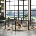 Load image into Gallery viewer, Dog Playpen, Wide 31.5"W Heavy-Duty Metal Puppy Play Pen, Pet Exercise Fences for Outside and Indoor, DIY Design with Door for Small Dogs, 8 Panels, 23.5"H