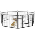 Load image into Gallery viewer, Dog Playpen, Wide 31.5"W Heavy-Duty Metal Puppy Play Pen, Pet Exercise Fences for Outside and Indoor, DIY Design with Door for Small Dogs, 8 Panels, 23.5"H