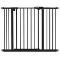 Load image into Gallery viewer, Dog Gate Stair Gate Pressure Fit Pets Barrier Auto Close for Doorway Hallway, 74-100cm Wide Adjustable, Black