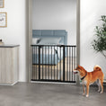 Load image into Gallery viewer, Dog Gate Stair Gate Pressure Fit Pets Barrier Auto Close for Doorway Hallway, 74-100cm Wide Adjustable, Black