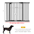 Load image into Gallery viewer, Dog Gate Stair Gate Pressure Fit Pets Barrier Auto Close for Doorway Hallway, 74-100cm Wide Adjustable, Black