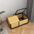 Load image into Gallery viewer, Wooden Tortoise House Tortoise Table with Hide Shelter Run, Openable Top, Tray, Yellow