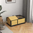 Load image into Gallery viewer, Wooden Tortoise House Tortoise Table with Hide Shelter Run, Openable Top, Tray, Yellow