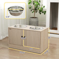 Load image into Gallery viewer, Elevated Dog Bowls with Storage Cabinet, Raised Dog Bowl Stand, Dog Feeding Station with Slow Feeder & Non-Slip, for Large Pets, Oak