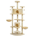 Load image into Gallery viewer, 79" Cat Tree Tower, Large Cat Condo Furniture, Multi-Level Cat Tower with Scratching Posts, Cozy Hammock, Dangling Balls - Beige