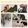 Load image into Gallery viewer, 79" Cat Tree Tower, Large Cat Condo Furniture, Multi-Level Cat Tower with Scratching Posts, Cozy Hammock, Dangling Balls - Beige