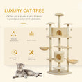 Load image into Gallery viewer, 79" Cat Tree Tower, Large Cat Condo Furniture, Multi-Level Cat Tower with Scratching Posts, Cozy Hammock, Dangling Balls - Beige