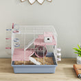 Load image into Gallery viewer, Hamster Cage, 3-Tier Gerbil Cage with Exercise Wheel, Food Bowl, Water Bottle, House, Tunnels, Ramps, Small Animal Habitat for Dwarf Hamster, Blue