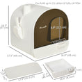 Load image into Gallery viewer, Enclosed Cat Litter Box with Lid & Drawer, Kitty Litter Box Toilet with Mat for Anti-Leakage, Includes Scoop & Deodorant Bag, Easy Clean & Odor Control, White