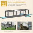Load image into Gallery viewer, PawHut Outdoor Cat Tunnel with Extendable Design, 59" L Wooden Cat Run with Weather Protection, Connecting Inside and Outside, for Deck Patios, Balconies, Gray
