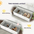Load image into Gallery viewer, PawHut Whelping Box for Dogs and Puppies, Dog Whelping Box with Washable Waterproof Pee Pad & Adjustable Door for Medium and Small Dogs, White, 77" x 38" x 19"