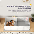 Load image into Gallery viewer, PawHut Whelping Box for Dogs and Puppies, Dog Whelping Box with Washable Waterproof Pee Pad & Adjustable Door for Medium and Small Dogs, White, 77" x 38" x 19"