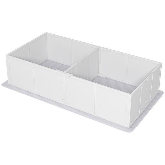 PawHut Whelping Box for Dogs and Puppies, Dog Whelping Box with Washable Waterproof Pee Pad & Adjustable Door for Medium and Small Dogs, White, 77" x 38" x 19"