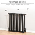 Load image into Gallery viewer, Pet Safety Gate, 5 Panels Playpen Fireplace, Metal Fence, Stair Barrier, Room Divider w/ Walk-Through Door - Black
