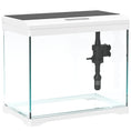 Load image into Gallery viewer, 27L Fish Tank, Glass Aquarium with Filter System, LED Light, Water Pump, Fish Tank Starter Kits for Betta, Goldfish, Shrimps, White