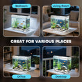 Load image into Gallery viewer, 27L Fish Tank, Glass Aquarium with Filter System, LED Light, Water Pump, Fish Tank Starter Kits for Betta, Goldfish, Shrimps, White