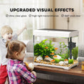 Load image into Gallery viewer, 27L Fish Tank, Glass Aquarium with Filter System, LED Light, Water Pump, Fish Tank Starter Kits for Betta, Goldfish, Shrimps, White