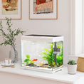 Load image into Gallery viewer, 27L Fish Tank, Glass Aquarium with Filter System, LED Light, Water Pump, Fish Tank Starter Kits for Betta, Goldfish, Shrimps, White