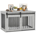 Load image into Gallery viewer, Dog Crate Furniture, Dog House Furniture Style for Large Breeds, Pet Kennel with Removable Cushion for Indoor Use, 98 x 58 x 61cm, Grey