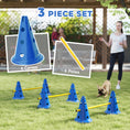 Load image into Gallery viewer, Dog Agility Equipment Set, Portable Pet Jump Training Kit for Six Cones, Six Poles with Carry Bag, Three-Piece Adjustable Height Jumping Obstacles, Blue