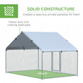 Load image into Gallery viewer, PawHut Large Chicken Coop Metal Chicken Run with Waterproof and Anti-UV Cover, Spire Shaped Walk-in Fence Cage Hen House for Outdoor and Yard Farm Use, 1.3" Tube Diameter, 9.8' x 6.6' x 6.4'