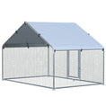 Load image into Gallery viewer, PawHut Large Chicken Coop Metal Chicken Run with Waterproof and Anti-UV Cover, Spire Shaped Walk-in Fence Cage Hen House for Outdoor and Yard Farm Use, 1.3" Tube Diameter, 9.8' x 6.6' x 6.4'