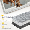 Load image into Gallery viewer, PawHut Whelping Box for Dogs and Puppies, Dog Whelping Box with Waterproof Pee Pad, Adjustable Height Door, for Large Dogs Indoor Use, 96" x 47" x 19"