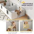 Load image into Gallery viewer, PawHut Whelping Box for Dogs and Puppies, Dog Whelping Box with Waterproof Pee Pad, Adjustable Height Door, for Large Dogs Indoor Use, 96" x 47" x 19"