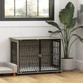Load image into Gallery viewer, Dog Crate Furniture, Dog Cage End Table with Large Top, Soft Washable Cushion, Lockable Front Door, Wire Mesh Ventilation, Indoor Pet Crate for Large Sized, 100 x 60 x 74cm - Grey