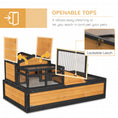 Load image into Gallery viewer, Tortoise House 3-Room Wooden Tortoise Enclosure Large Reptile Cage with 2 Stories, Ladder, Balcony, Tray, Openable Roof, 60H x 112L x 65Wcm, Yellow