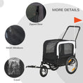 Load image into Gallery viewer, 2 in 1 Dog Bike Trailer, Pet Cargo, Pet House with Safety Leash, Hitch, Quick-Release Wheels, Flag, Reflectors, Cushion, Dog Wagon for Small Dogs, Grey