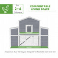 Load image into Gallery viewer, 66.5" Large Chicken Coop, Wooden Chicken House with 2 Nesting Boxes, Sliding Tray & Ramp, Waterproof Roof, Outdoor Hen House Poultry Cage for Backyard, Farm, for 2-4 Hens