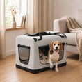 Load image into Gallery viewer, Pet Carrier Bag, Soft-Sided Dog Carrier with Security Buckle Strap, Washable Cushion and Folded Bowl, Lightweight Pet Travel Bag for Small to Large Dogs, Light Grey