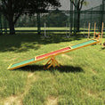 Load image into Gallery viewer, PawHut Wooden Dog Agility Seesaw for Training and Exercise, Platform Equipment Run Game Toy, Weather Resistant Pet Supplies, 71" L x 12" W x 12" H, Natural