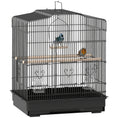 Load image into Gallery viewer, Bird Cage with Perches, Food Bowls, Swing, Parrot Cage for Budgie, Parakeet, Small Bird, 46.5 x 36 x 59cm, Black