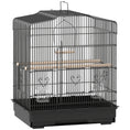Load image into Gallery viewer, Bird Cage with Perches, Food Bowls, Swing, Parrot Cage for Budgie, Parakeet, Small Bird, 46.5 x 36 x 59cm, Black