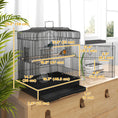 Load image into Gallery viewer, 23" Bird Cage for Finches, Canaries Budgies, Parrot Cage with Accessories Handle, Black