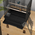 Load image into Gallery viewer, Bird Cage with Perches, Food Bowls, Swing, Parrot Cage for Budgie, Parakeet, Small Bird, 46.5 x 36 x 59cm, Black