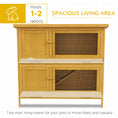 Load image into Gallery viewer, Wooden Bunny Rabbit Hutch, Small Animal Habitat with Ramp, Removable Tray & Weatherproof Roof, for Rabbits, Chickens, Ducks, Indoor/Outdoor, Yellow