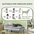 Load image into Gallery viewer, PawHut Dog Sofa Bed, Elevated Pet Sofa with Foam Cushion, Soft Pillow, Removable & Washable Covers, with Non-Slip Foot Pads, Cat Couch for Medium Dogs, Light Gray