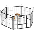 Load image into Gallery viewer, Dog Playpen, Wide 31.5"W Heavy-Duty Metal Puppy Play Pen, Pet Exercise Fences for Outside and Indoor, DIY Design with Door for Small Dogs, 6 Panels, 23.5"H