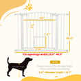 Load image into Gallery viewer, PawHut Pet Gate Indoor with Cat Door, 30"-41" Dog Gate, Extra Wide Walk Through Puppy Gate, 3-Inch and 5.5-Inch Extension Kits, Pressure or Hardware Mounted for Stairway, Doorway, Hallway, 30" High