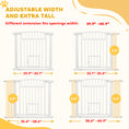 Load image into Gallery viewer, PawHut Pet Gate Indoor with Cat Door, 30"-41" Dog Gate, Extra Wide Walk Through Puppy Gate, 3-Inch and 5.5-Inch Extension Kits, Pressure or Hardware Mounted for Stairway, Doorway, Hallway, 30" High