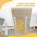 Load image into Gallery viewer, PawHut Pet Gate Indoor with Cat Door, 30"-41" Dog Gate, Extra Wide Walk Through Puppy Gate, 3-Inch and 5.5-Inch Extension Kits, Pressure or Hardware Mounted for Stairway, Doorway, Hallway, 30" High