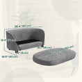 Load image into Gallery viewer, Dog Sofa Pet Couch Dog Bed with Soft Cushion, Removable Washable Cover, Velvet Touch, for Small to Medium Sized Dogs, Grey